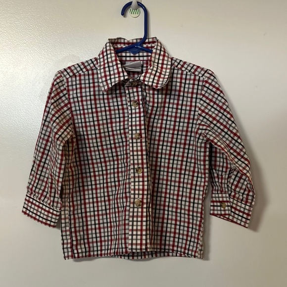 Boys vintage checkered button up collared top - Picture 1 of 12
